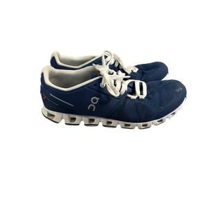 On Cloud Women Running Shoes Navy Blue White Size 8.5 US
